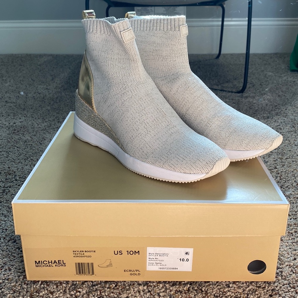 Michael Kors Skyler bootie Textile Gold